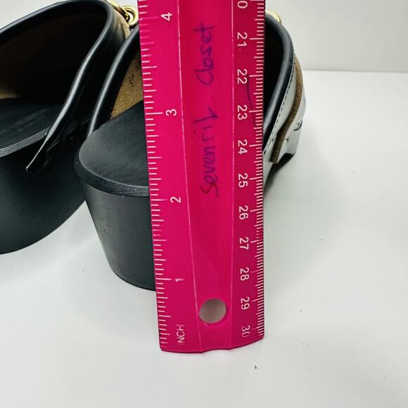 NIB Saint Laurent YSL Le Maillon EU 37 US 7 Chain Clogs Black Leather Shoes $945 - Picture 14 of 15